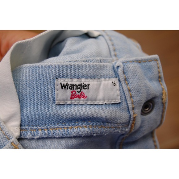Wrangler Barbie Jeans Womens 16 Light Wash Bootcut Denim Daydreams Stretch - Picture 12 of 13